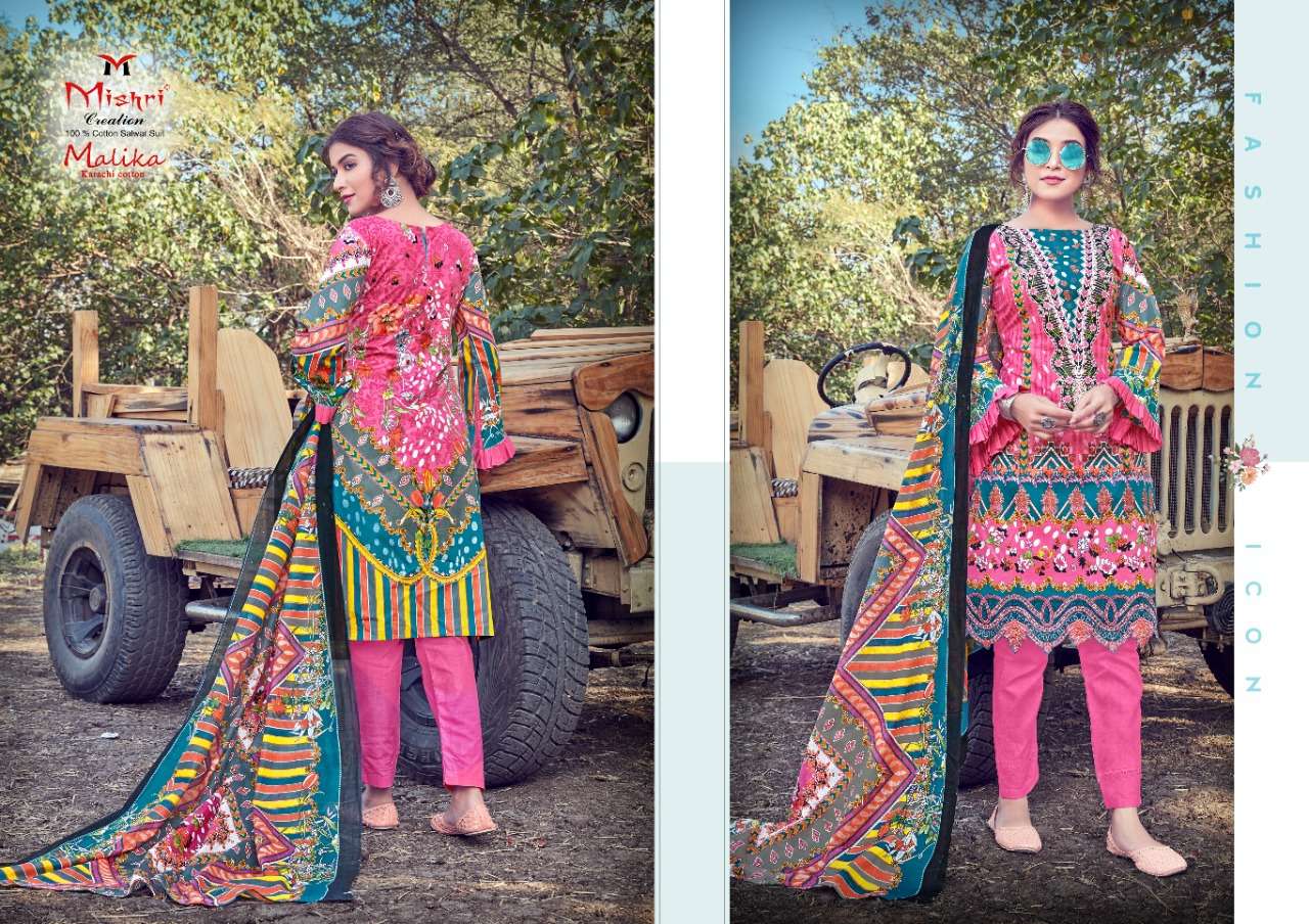 MALLIKA VOL-3 BY MISHRI CREATION 3001 TO 3010 SERIES INDIAN TRADITIONAL WEAR COLLECTION BEAUTIFUL STYLISH FANCY COLORFUL PARTY WEAR & OCCASIONAL WEAR PURE COTTON PRINT DRESSES AT WHOLESALE PRICE