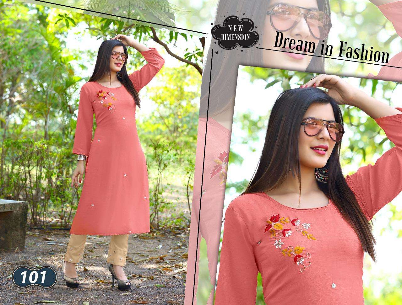 SIMRAN BY RANG TRANG 101 TO 105 SERIES DESIGNER STYLISH FANCY COLORFUL BEAUTIFUL PARTY WEAR & ETHNIC WEAR COLLECTION MILANGE KURTIS WITH BOTTOM AT WHOLESALE PRICE