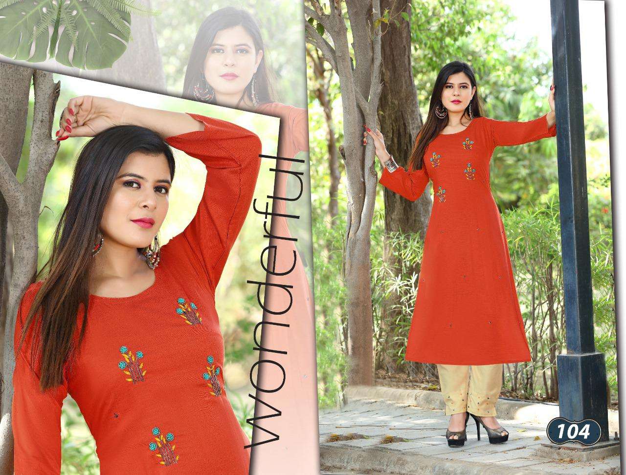SIMRAN BY RANG TRANG 101 TO 105 SERIES DESIGNER STYLISH FANCY COLORFUL BEAUTIFUL PARTY WEAR & ETHNIC WEAR COLLECTION MILANGE KURTIS WITH BOTTOM AT WHOLESALE PRICE