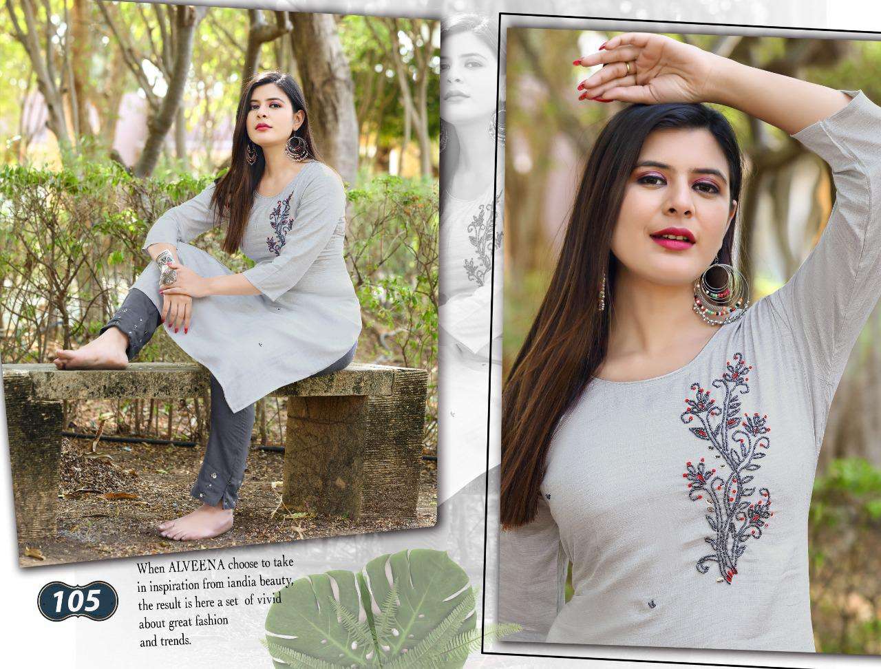 SIMRAN BY RANG TRANG 101 TO 105 SERIES DESIGNER STYLISH FANCY COLORFUL BEAUTIFUL PARTY WEAR & ETHNIC WEAR COLLECTION MILANGE KURTIS WITH BOTTOM AT WHOLESALE PRICE