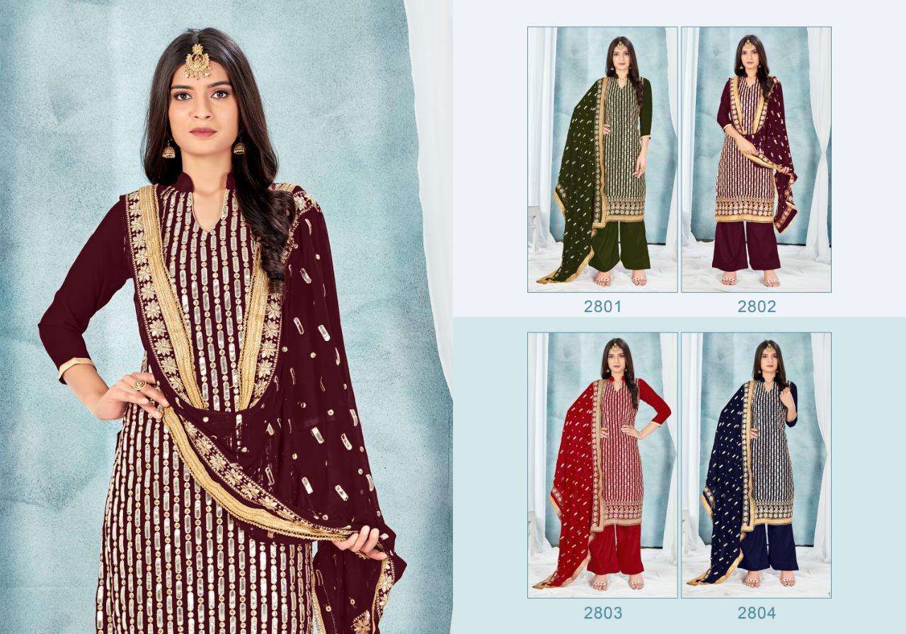 PHILLAURI VOL-28 BY VELLORA 2801 TO 2804 SERIES BEAUTIFUL SUITS STYLISH FANCY COLORFUL CASUAL WEAR & ETHNIC WEAR HEAVY GEORGETTE DRESSES AT WHOLESALE PRICE