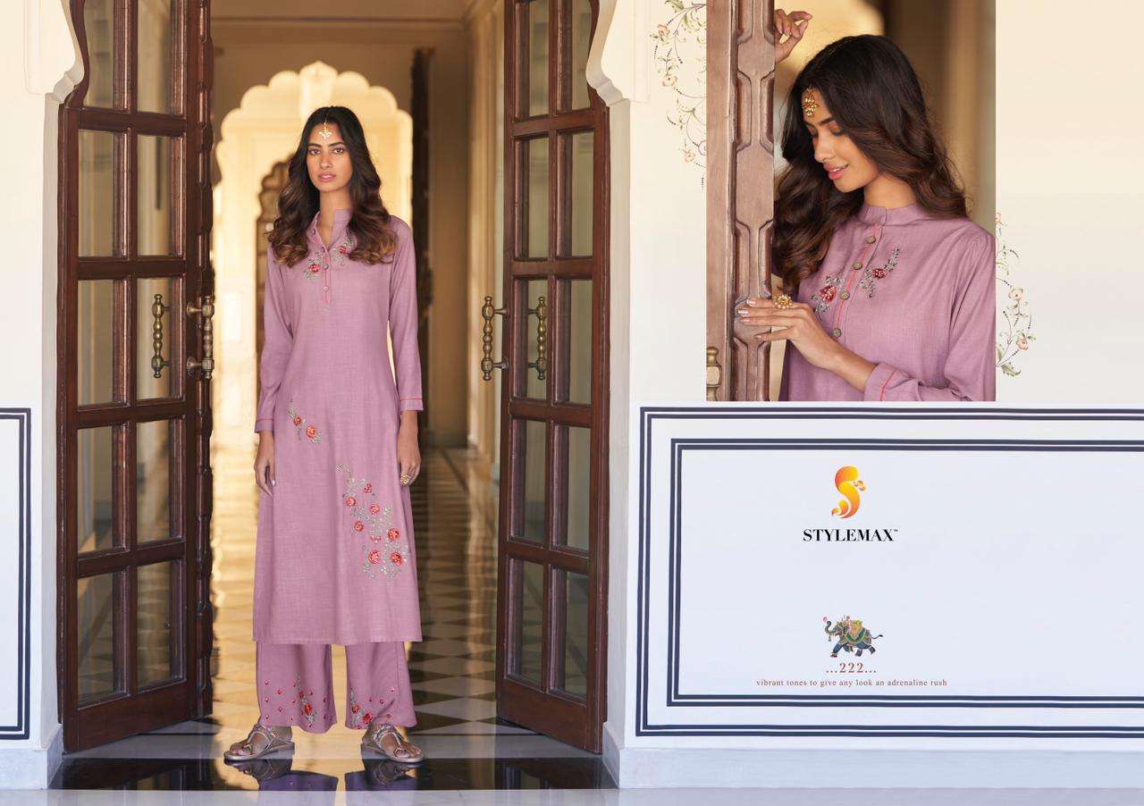 VINTAGE VOL-6 BY STYLEMAX 221 TO 227 SERIES DESIGNER BEAUTIFUL STYLISH FANCY COLORFUL PARTY WEAR & OCCASIONAL WEAR HEAVY RAYON KURTIS WITH BOTTOM AT WHOLESALE PRICE