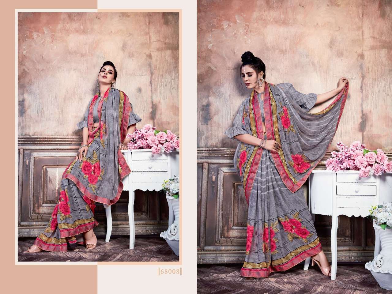 STARWALK BY RACHANA 68001 TO 68010 SERIES INDIAN TRADITIONAL WEAR COLLECTION BEAUTIFUL STYLISH FANCY COLORFUL PARTY WEAR & OCCASIONAL WEAR WEIGHTLESS SAREES AT WHOLESALE PRICE