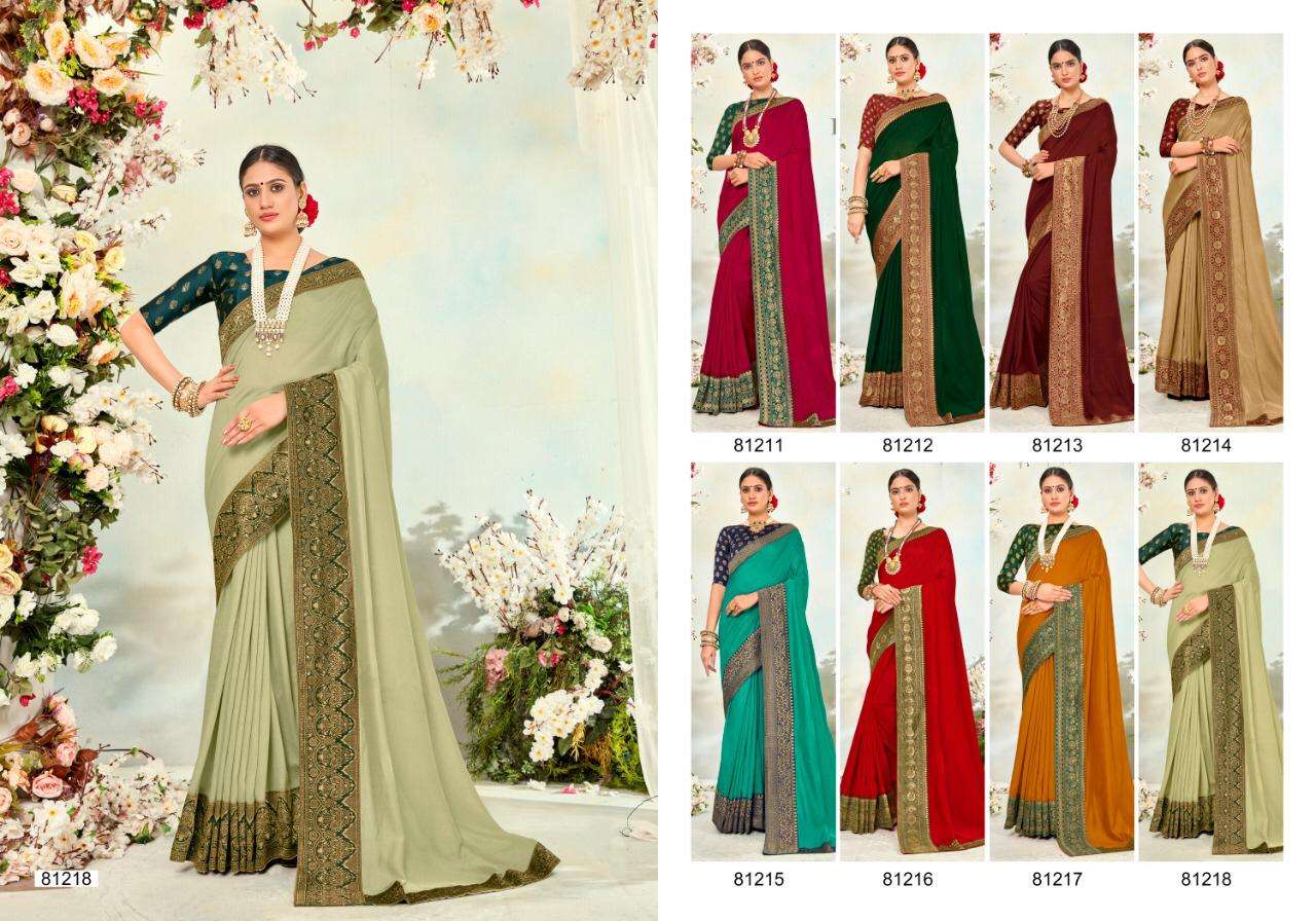 NALLI SILK BY RIGHT WOMEN 81211 TO 81218 SERIES INDIAN TRADITIONAL WEAR COLLECTION BEAUTIFUL STYLISH FANCY COLORFUL PARTY WEAR & OCCASIONAL WEAR VICHITRA SAREES AT WHOLESALE PRICE