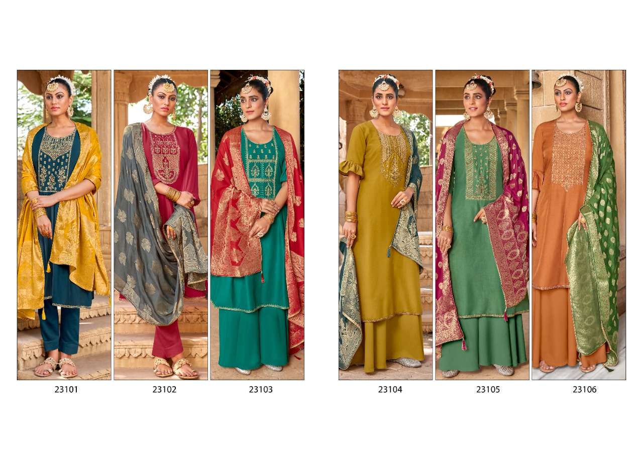 SURKH BY SIDDHI SAGAR 23101 TO 23106 SERIES BEAUTIFUL SUITS COLORFUL STYLISH FANCY CASUAL WEAR & ETHNIC WEAR PURE MUSLIN EMBROIDERED DRESSES AT WHOLESALE PRICE
