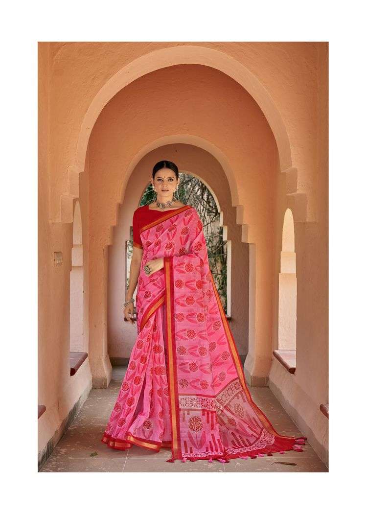 GLOBLE VOL-2 BY TRIVENI 11791 TO 11798 SERIES INDIAN TRADITIONAL WEAR COLLECTION BEAUTIFUL STYLISH FANCY COLORFUL PARTY WEAR & OCCASIONAL WEAR COTTON LINEN PRINT SAREES AT WHOLESALE PRICE