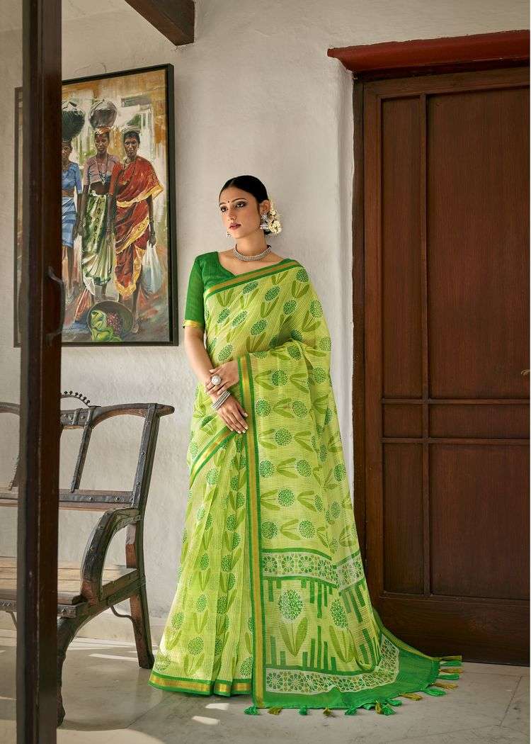 GLOBLE VOL-2 BY TRIVENI 11791 TO 11798 SERIES INDIAN TRADITIONAL WEAR COLLECTION BEAUTIFUL STYLISH FANCY COLORFUL PARTY WEAR & OCCASIONAL WEAR COTTON LINEN PRINT SAREES AT WHOLESALE PRICE