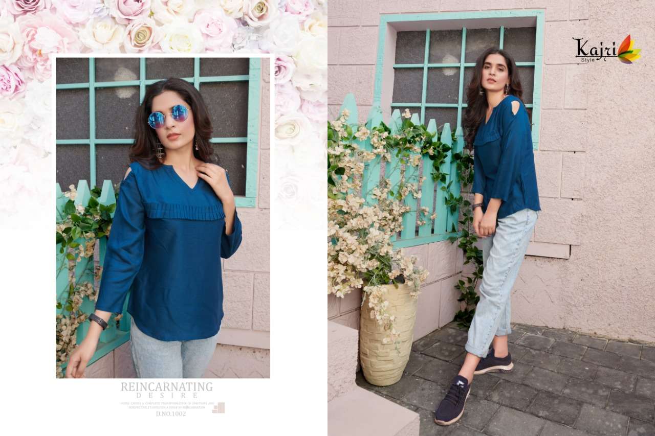MYSTRI VOL-2 BY KAJRI STYLE 1001 TO 1008 SERIES DESIGNER STYLISH FANCY COLORFUL BEAUTIFUL PARTY WEAR & ETHNIC WEAR COLLECTION HEAVY RAYON TOPS AT WHOLESALE PRICE