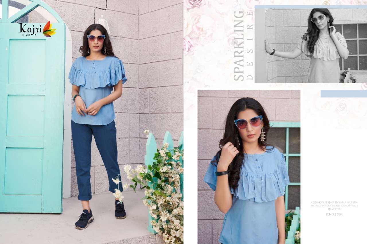 MYSTRI VOL-2 BY KAJRI STYLE 1001 TO 1008 SERIES DESIGNER STYLISH FANCY COLORFUL BEAUTIFUL PARTY WEAR & ETHNIC WEAR COLLECTION HEAVY RAYON TOPS AT WHOLESALE PRICE