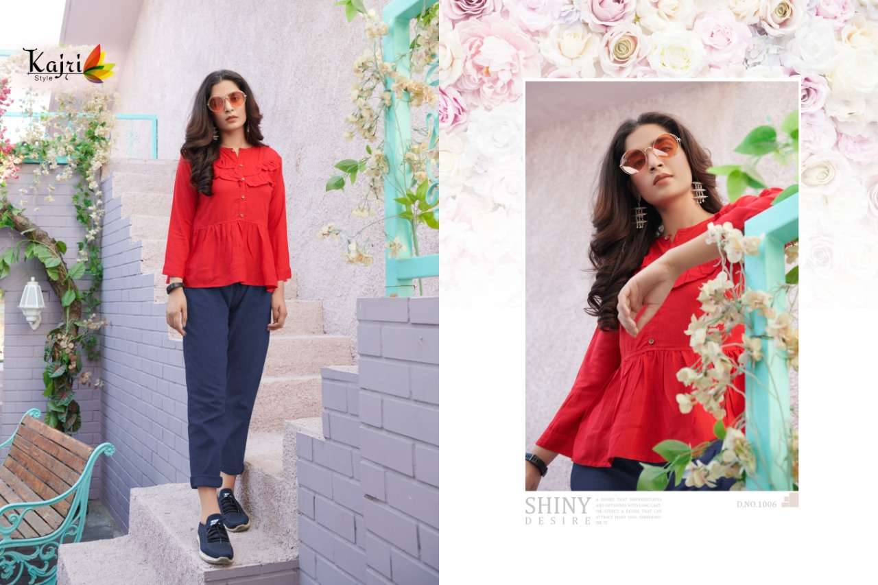 MYSTRI VOL-2 BY KAJRI STYLE 1001 TO 1008 SERIES DESIGNER STYLISH FANCY COLORFUL BEAUTIFUL PARTY WEAR & ETHNIC WEAR COLLECTION HEAVY RAYON TOPS AT WHOLESALE PRICE
