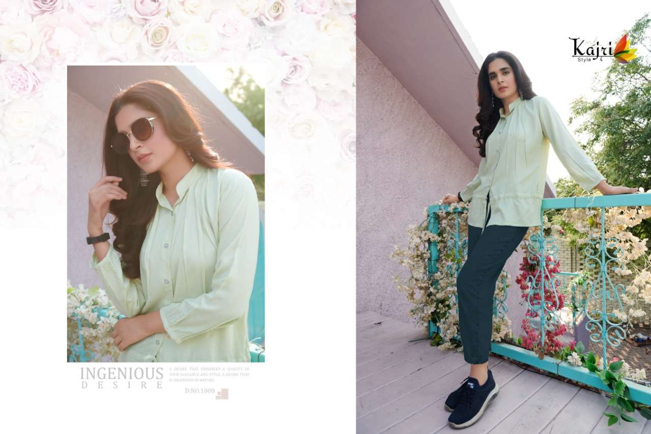 MYSTRI VOL-2 BY KAJRI STYLE 1001 TO 1008 SERIES DESIGNER STYLISH FANCY COLORFUL BEAUTIFUL PARTY WEAR & ETHNIC WEAR COLLECTION HEAVY RAYON TOPS AT WHOLESALE PRICE