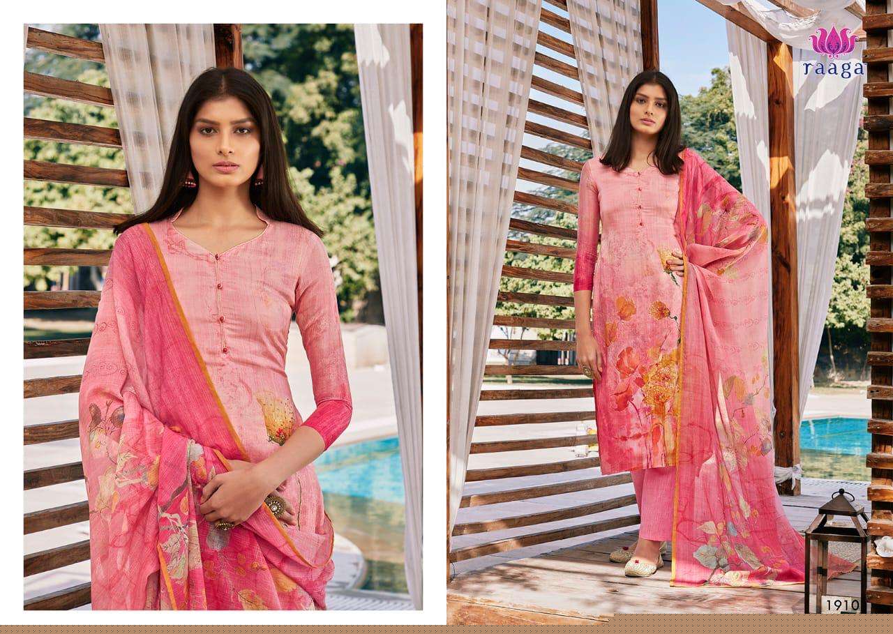 SWAGAT BY RAAGA 1901 TO 1910 SERIES BEAUTIFUL SUITS COLORFUL STYLISH FANCY CASUAL WEAR & ETHNIC WEAR PURE COTTON SILK DIGITAL PRINT WITH WORK DRESSES AT WHOLESALE PRICE