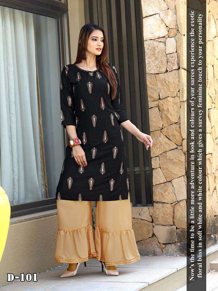 NATASHA BY RANG TARANG 101 TO 106 SERIES DESIGNER STYLISH FANCY COLORFUL BEAUTIFUL PARTY WEAR & ETHNIC WEAR COLLECTION RAYON SLUB PRINT KURTIS WITH BOTTOM AT WHOLESALE PRICE