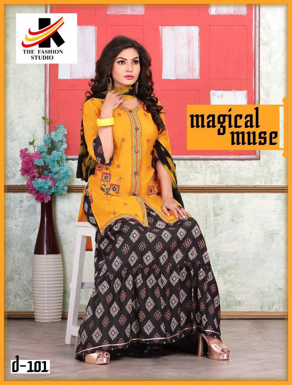 NAZIA BY THE FASHION STUDIO 101 TO 106 SERIES BEAUTIFUL SUITS COLORFUL STYLISH FANCY CASUAL WEAR & ETHNIC WEAR HEAVY RAYON EMBROIDERED DRESSES AT WHOLESALE PRICE