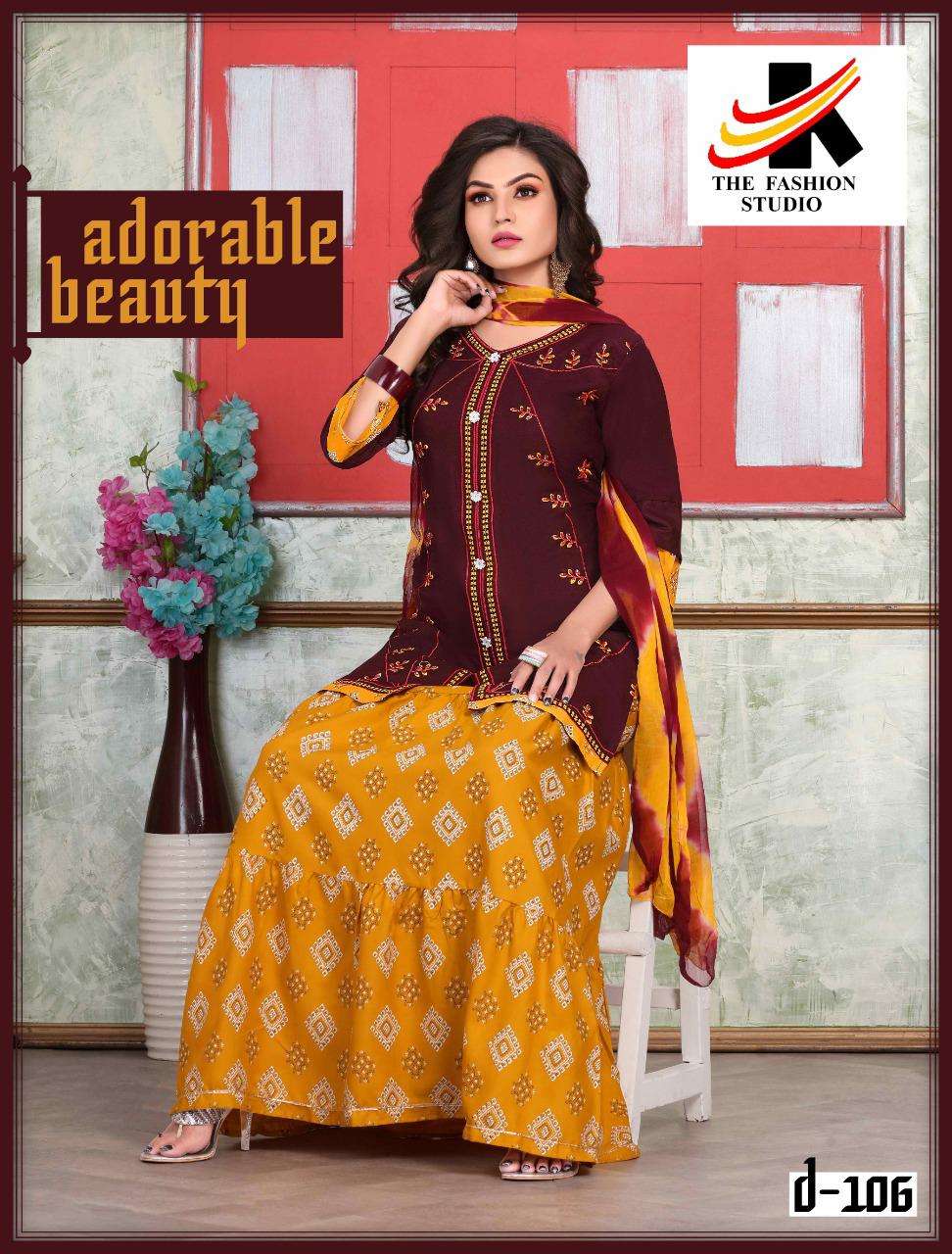 NAZIA BY THE FASHION STUDIO 101 TO 106 SERIES BEAUTIFUL SUITS COLORFUL STYLISH FANCY CASUAL WEAR & ETHNIC WEAR HEAVY RAYON EMBROIDERED DRESSES AT WHOLESALE PRICE