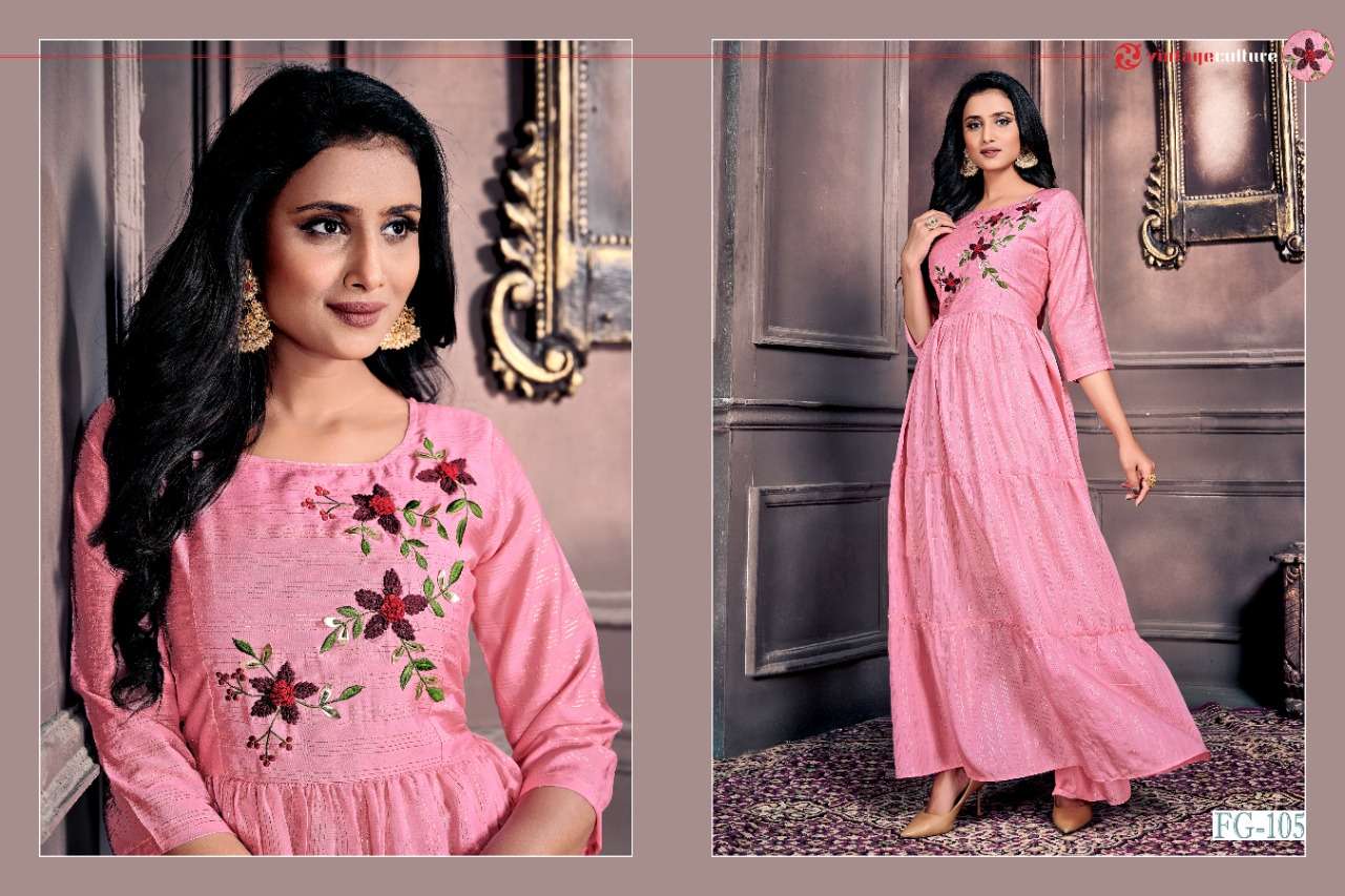 ANOKHI BY FASHION GALLERIA 101 TO 105 SERIES DESIGNER STYLISH FANCY COLORFUL BEAUTIFUL PARTY WEAR & ETHNIC WEAR COLLECTION CHANDERI EMBROIDERED GOWNS AT WHOLESALE PRICE
