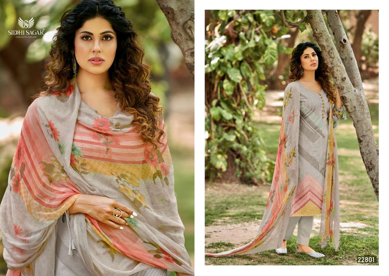 KHUSHNUMA BY SIDDHI SAGAR 22801 TO 22808 SERIES BEAUTIFUL SUITS COLORFUL STYLISH FANCY CASUAL WEAR & ETHNIC WEAR PURE CAMBRIC PRINT DRESSES AT WHOLESALE PRICE