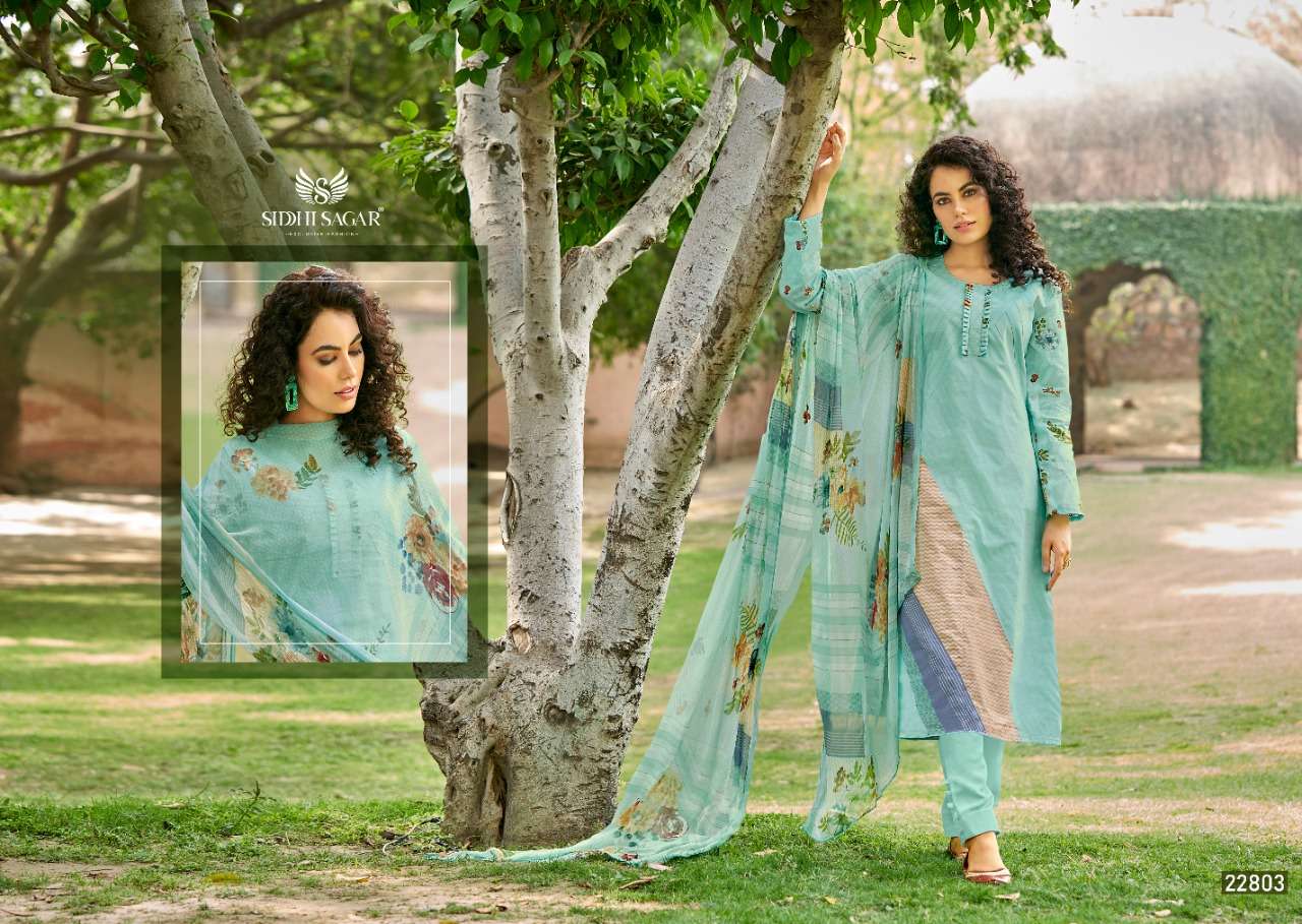 KHUSHNUMA BY SIDDHI SAGAR 22801 TO 22808 SERIES BEAUTIFUL SUITS COLORFUL STYLISH FANCY CASUAL WEAR & ETHNIC WEAR PURE CAMBRIC PRINT DRESSES AT WHOLESALE PRICE