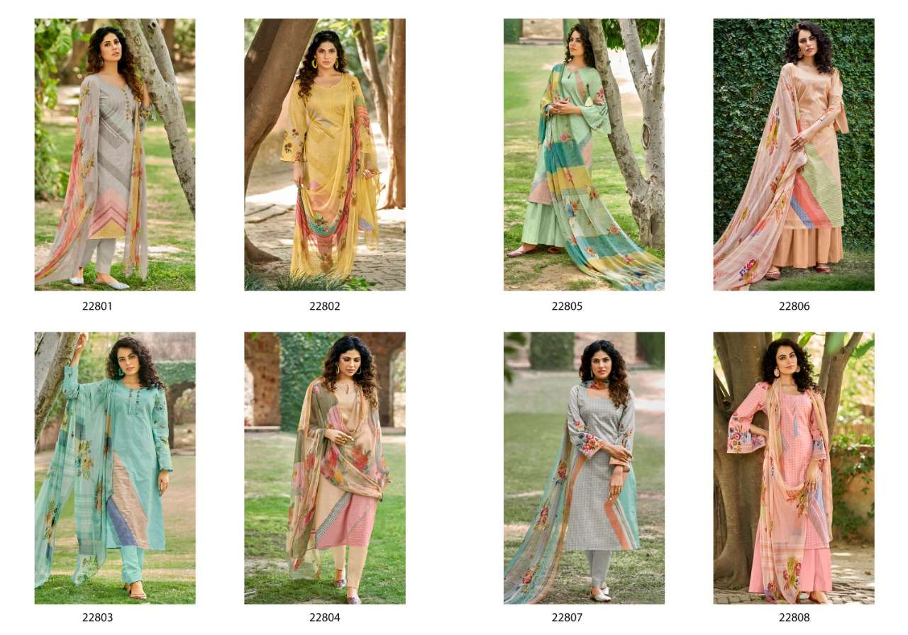 KHUSHNUMA BY SIDDHI SAGAR 22801 TO 22808 SERIES BEAUTIFUL SUITS COLORFUL STYLISH FANCY CASUAL WEAR & ETHNIC WEAR PURE CAMBRIC PRINT DRESSES AT WHOLESALE PRICE