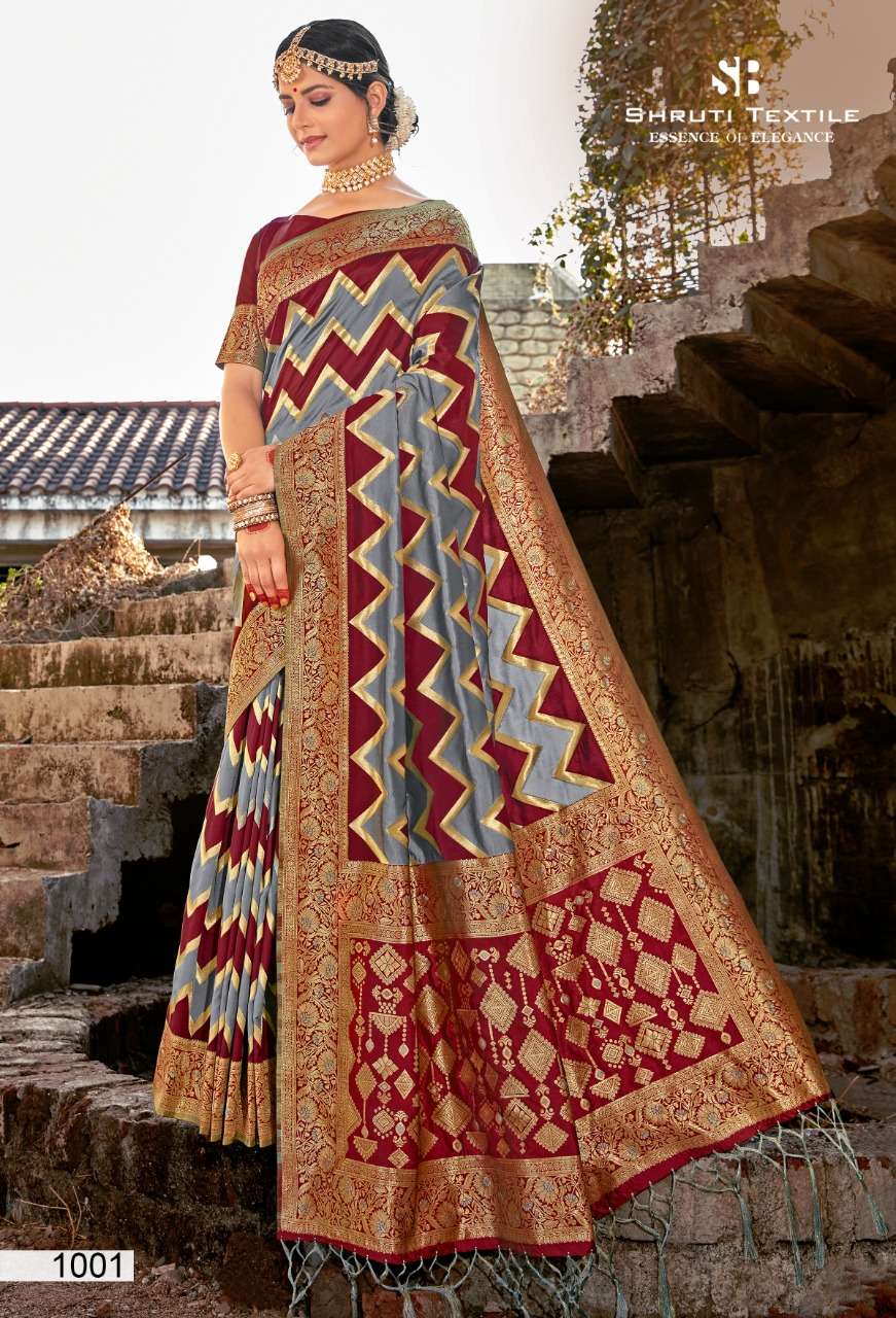 SHRUTI 1000 SERIES BY SHRUTI 1001 TO 1012 SERIES INDIAN TRADITIONAL WEAR COLLECTION BEAUTIFUL STYLISH FANCY COLORFUL PARTY WEAR & OCCASIONAL WEAR SOFT SILK SAREES AT WHOLESALE PRICE