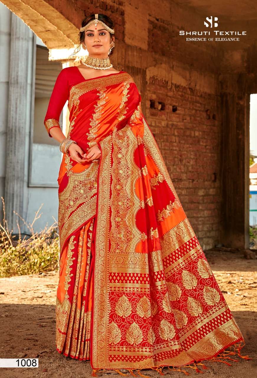 SHRUTI 1000 SERIES BY SHRUTI 1001 TO 1012 SERIES INDIAN TRADITIONAL WEAR COLLECTION BEAUTIFUL STYLISH FANCY COLORFUL PARTY WEAR & OCCASIONAL WEAR SOFT SILK SAREES AT WHOLESALE PRICE
