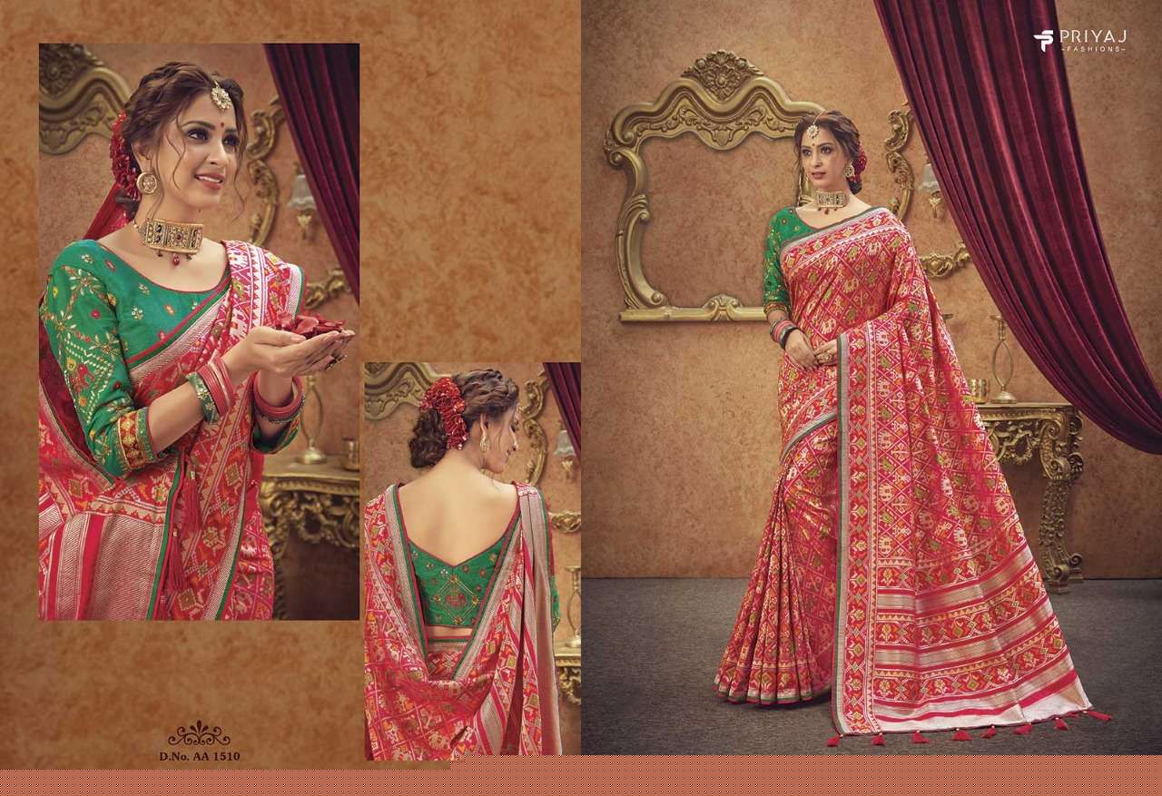 RAJGHARANA BY PRIYAJ FASHION 1503 TO 1514 SERIES INDIAN TRADITIONAL WEAR COLLECTION BEAUTIFUL STYLISH FANCY COLORFUL PARTY WEAR & OCCASIONAL WEAR SILK SAREES AT WHOLESALE PRICE