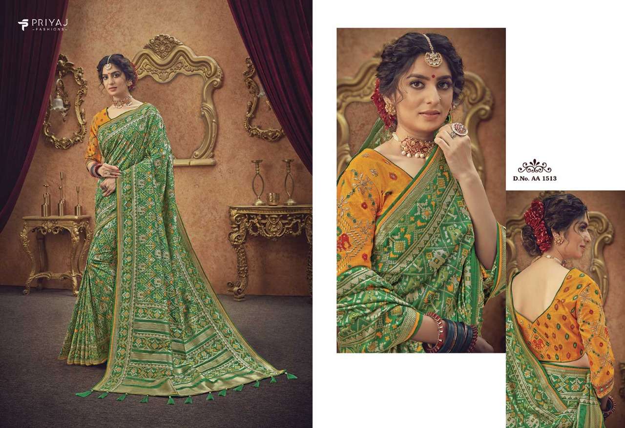 RAJGHARANA BY PRIYAJ FASHION 1503 TO 1514 SERIES INDIAN TRADITIONAL WEAR COLLECTION BEAUTIFUL STYLISH FANCY COLORFUL PARTY WEAR & OCCASIONAL WEAR SILK SAREES AT WHOLESALE PRICE