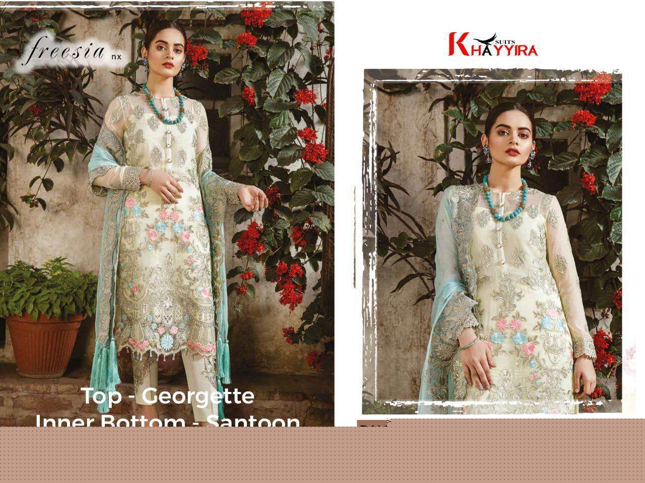 KHAYYIRA HIT DESIGN 1002 BY KHAYYIRA BEAUTIFUL PAKISTANI SUITS COLORFUL STYLISH FANCY CASUAL WEAR & ETHNIC WEAR GEORGETTE EMBROIDERED DRESSES AT WHOLESALE PRICE