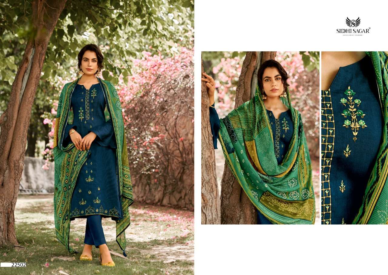 MAHI BY SIDDHI SAGAR 22501 TO 22508 SERIES BEAUTIFUL SUITS COLORFUL STYLISH FANCY CASUAL WEAR & ETHNIC WEAR PURE JAM SATIN PRINT WITH WORK DRESSES AT WHOLESALE PRICE