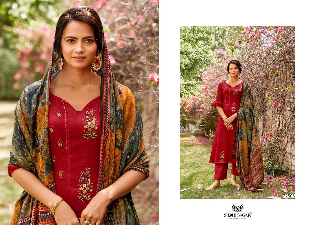 MAHI BY SIDDHI SAGAR 22501 TO 22508 SERIES BEAUTIFUL SUITS COLORFUL STYLISH FANCY CASUAL WEAR & ETHNIC WEAR PURE JAM SATIN PRINT WITH WORK DRESSES AT WHOLESALE PRICE