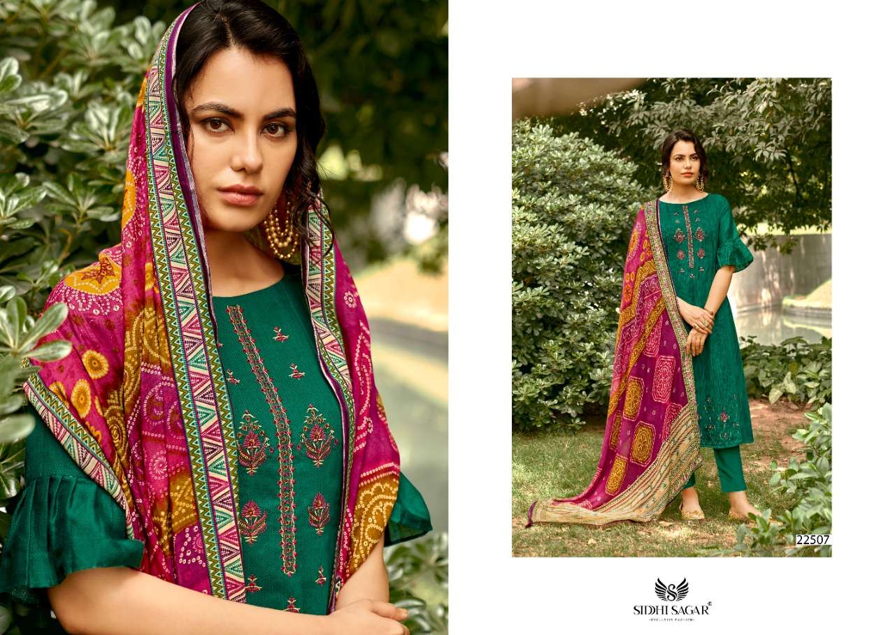 MAHI BY SIDDHI SAGAR 22501 TO 22508 SERIES BEAUTIFUL SUITS COLORFUL STYLISH FANCY CASUAL WEAR & ETHNIC WEAR PURE JAM SATIN PRINT WITH WORK DRESSES AT WHOLESALE PRICE