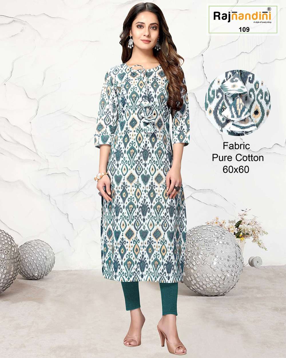 PRINT VOL-18 BY RAJNANDINI DESIGNER STYLISH FANCY COLORFUL BEAUTIFUL PARTY WEAR & ETHNIC WEAR COLLECTION PURE COTTON PRINT KURTIS AT WHOLESALE PRICE