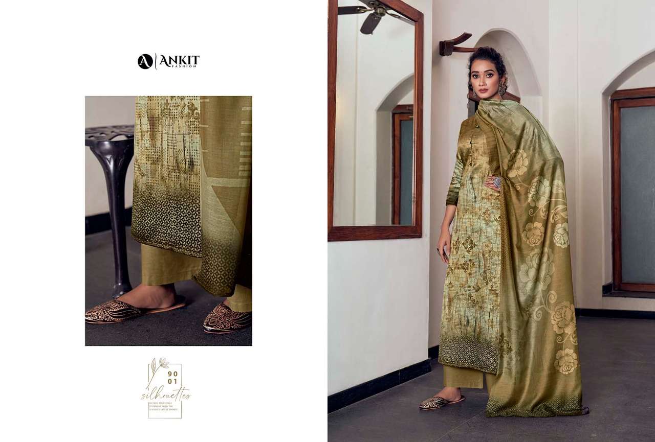 AAHANA BY ANKIT FASHION 9001 TO 9006 SERIES BEAUTIFUL SUITS COLORFUL STYLISH FANCY CASUAL WEAR & ETHNIC WEAR PURE COTTON SATIN DIGITAL PRINT WITH WORK DRESSES AT WHOLESALE PRICE
