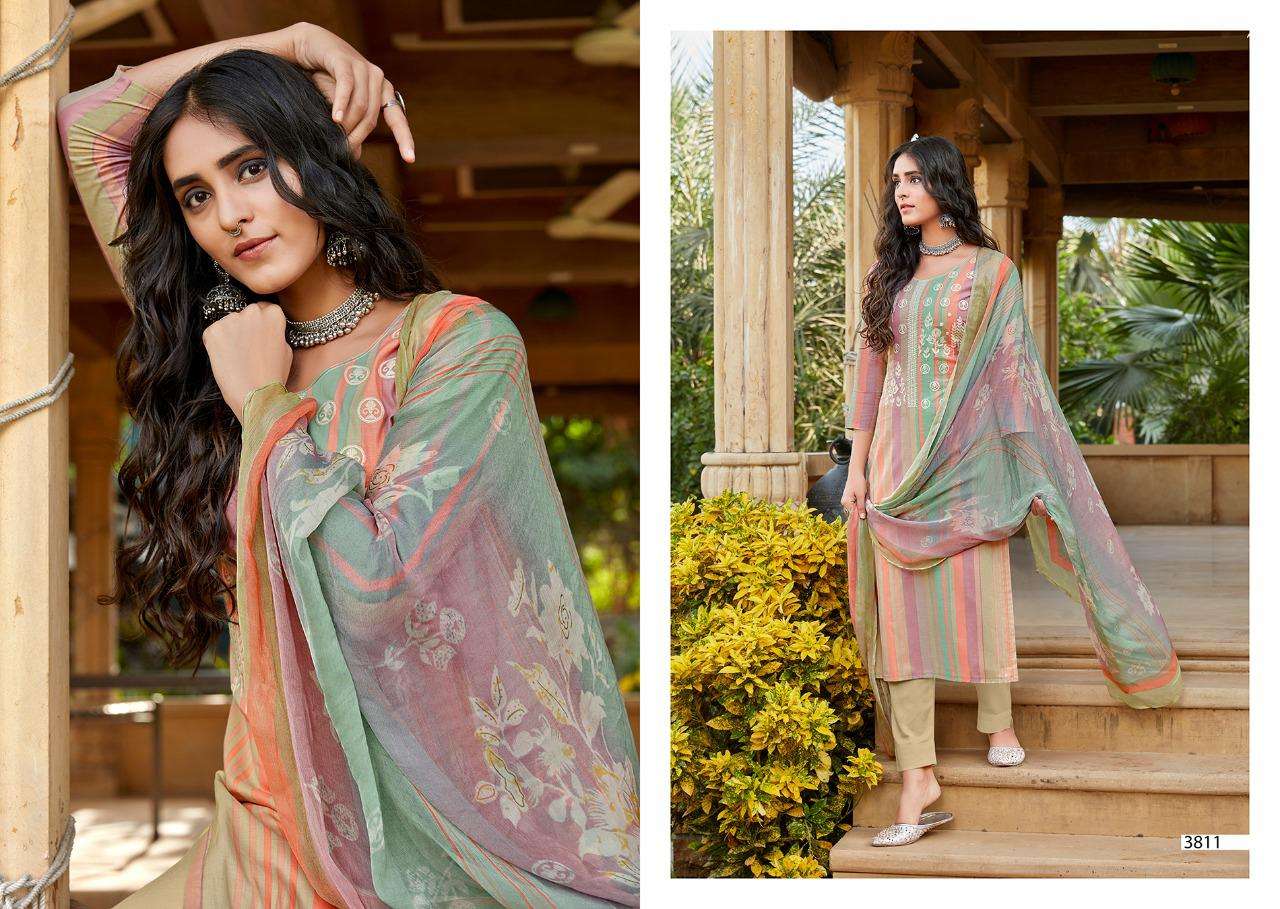 KHAANI BY SANNA FASHION 3811 TO 3820 SERIES BEAUTIFUL SUITS COLORFUL STYLISH FANCY CASUAL WEAR & ETHNIC WEAR PURE COTTON LAWN DIGITAL PRINT DRESSES AT WHOLESALE PRICE