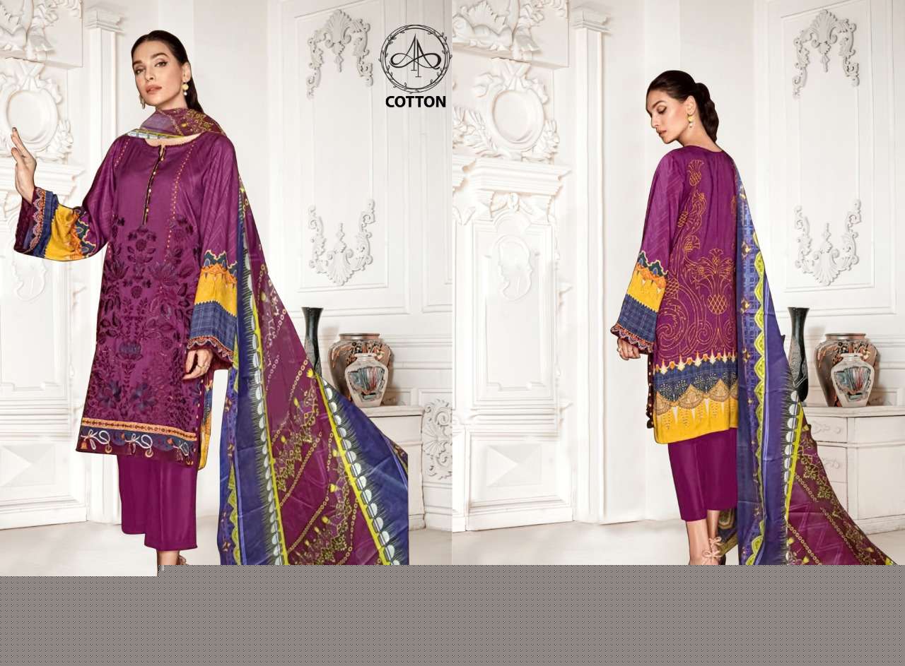 AFIFAA BY AP COTTON 1001 TO 1010 SERIES BEAUTIFUL SUITS COLORFUL STYLISH FANCY CASUAL WEAR & ETHNIC WEAR PURE COTTON PRINT DRESSES AT WHOLESALE PRICE
