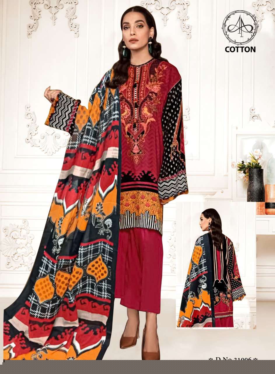 AFIFAA BY AP COTTON 1001 TO 1010 SERIES BEAUTIFUL SUITS COLORFUL STYLISH FANCY CASUAL WEAR & ETHNIC WEAR PURE COTTON PRINT DRESSES AT WHOLESALE PRICE