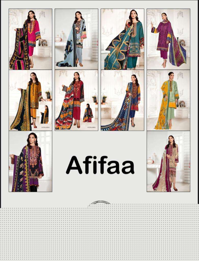 AFIFAA BY AP COTTON 1001 TO 1010 SERIES BEAUTIFUL SUITS COLORFUL STYLISH FANCY CASUAL WEAR & ETHNIC WEAR PURE COTTON PRINT DRESSES AT WHOLESALE PRICE