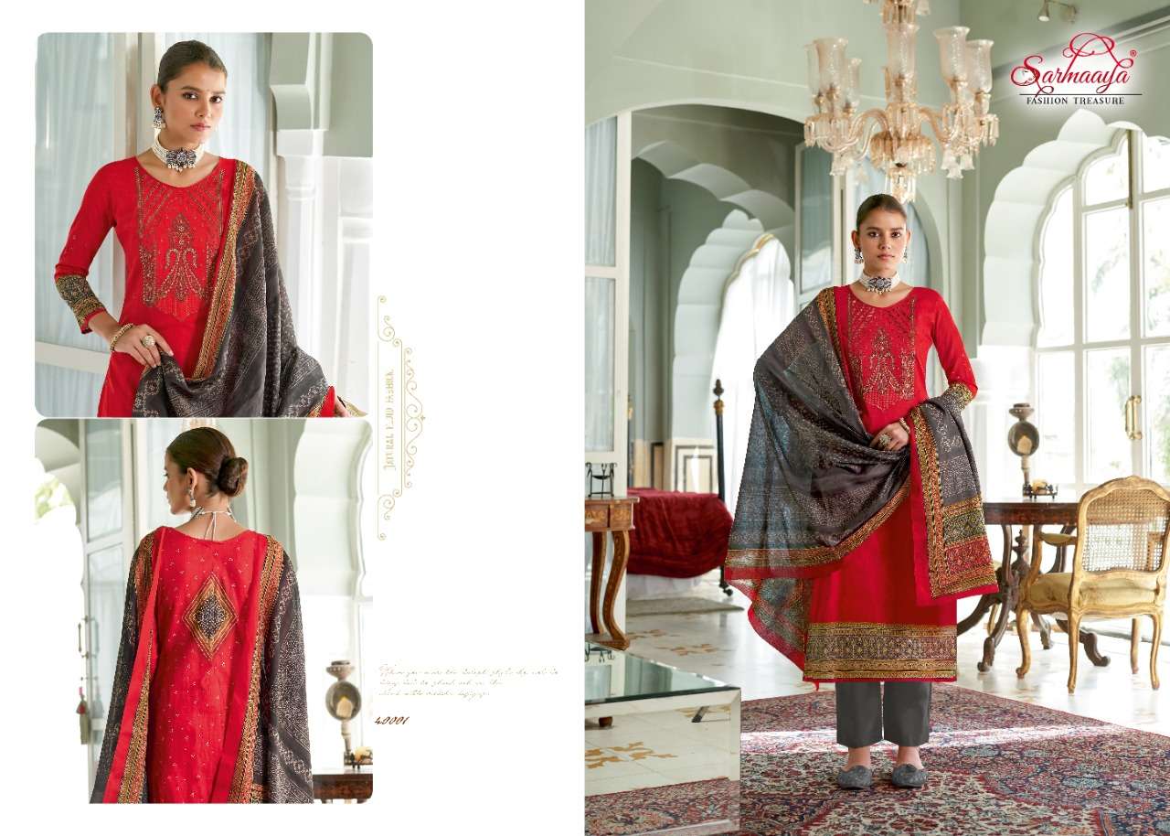 MEHER BY SARMAAYA 40001 TO 40008 SERIES BEAUTIFUL SUITS COLORFUL STYLISH FANCY CASUAL WEAR & ETHNIC WEAR PURE LAWN COTTON EMBROIDERED DRESSES AT WHOLESALE PRICE