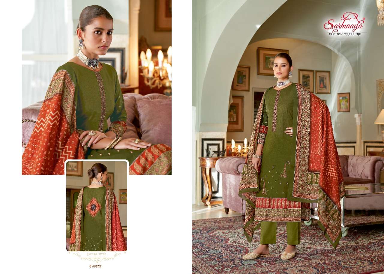 MEHER BY SARMAAYA 40001 TO 40008 SERIES BEAUTIFUL SUITS COLORFUL STYLISH FANCY CASUAL WEAR & ETHNIC WEAR PURE LAWN COTTON EMBROIDERED DRESSES AT WHOLESALE PRICE