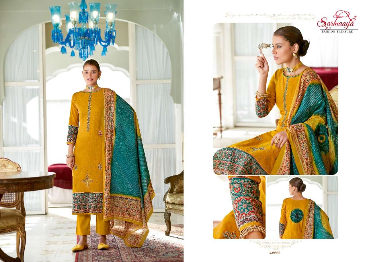 MEHER BY SARMAAYA 40001 TO 40008 SERIES BEAUTIFUL SUITS COLORFUL STYLISH FANCY CASUAL WEAR & ETHNIC WEAR PURE LAWN COTTON EMBROIDERED DRESSES AT WHOLESALE PRICE