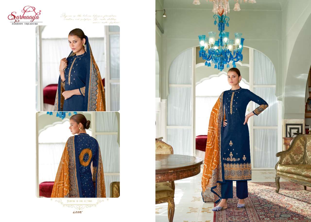 MEHER BY SARMAAYA 40001 TO 40008 SERIES BEAUTIFUL SUITS COLORFUL STYLISH FANCY CASUAL WEAR & ETHNIC WEAR PURE LAWN COTTON EMBROIDERED DRESSES AT WHOLESALE PRICE