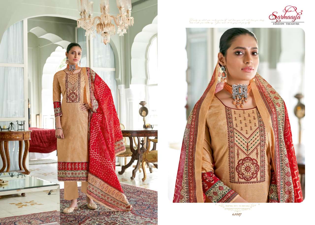 MEHER BY SARMAAYA 40001 TO 40008 SERIES BEAUTIFUL SUITS COLORFUL STYLISH FANCY CASUAL WEAR & ETHNIC WEAR PURE LAWN COTTON EMBROIDERED DRESSES AT WHOLESALE PRICE