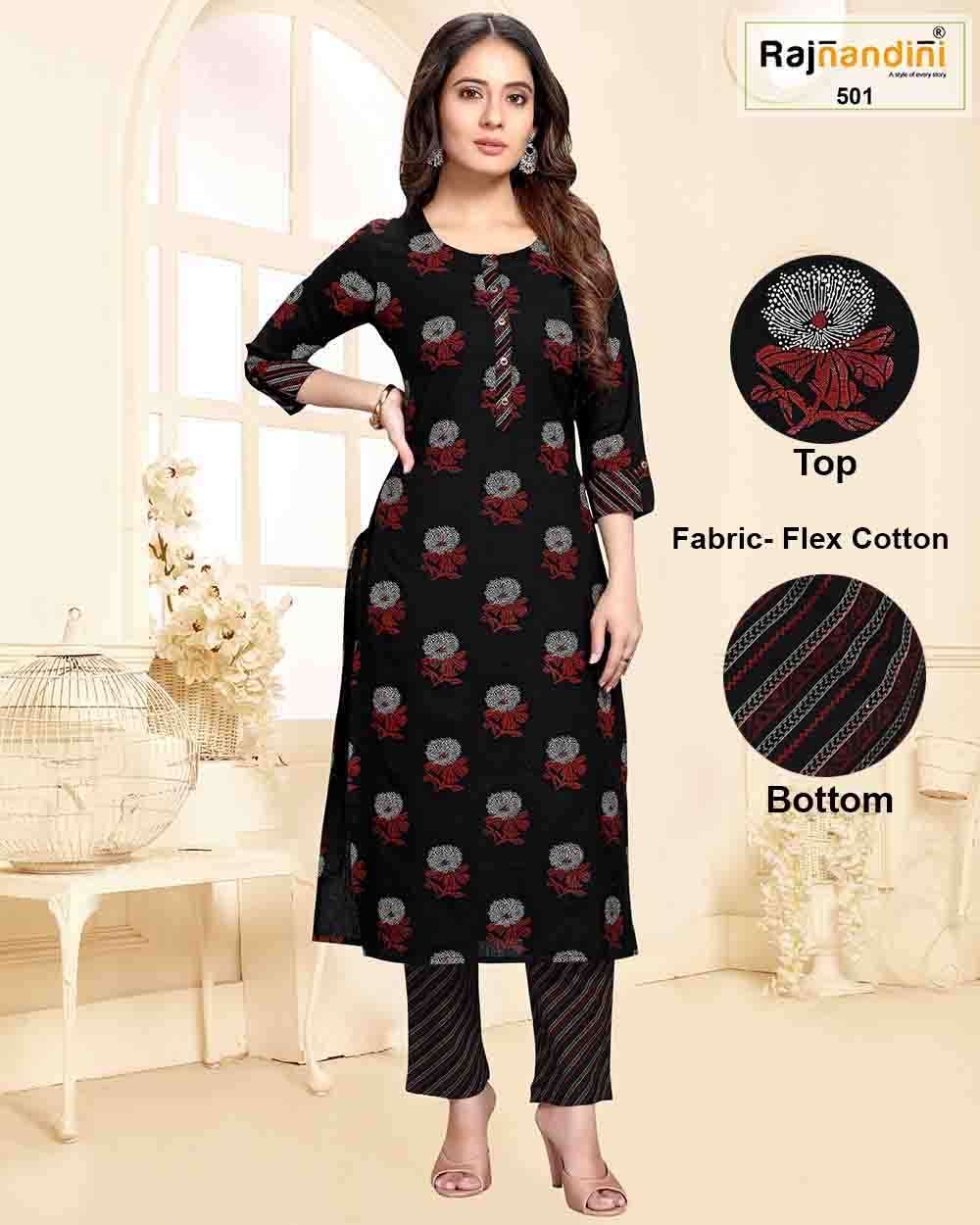 KURTA SET VOL-1 BY RAJNANDINI DESIGNER STYLISH FANCY COLORFUL BEAUTIFUL PARTY WEAR & ETHNIC WEAR COLLECTION PURE COTTON PRINT EMBROIDERY KURTIS WITH BOTTOM AT WHOLESALE PRICE
