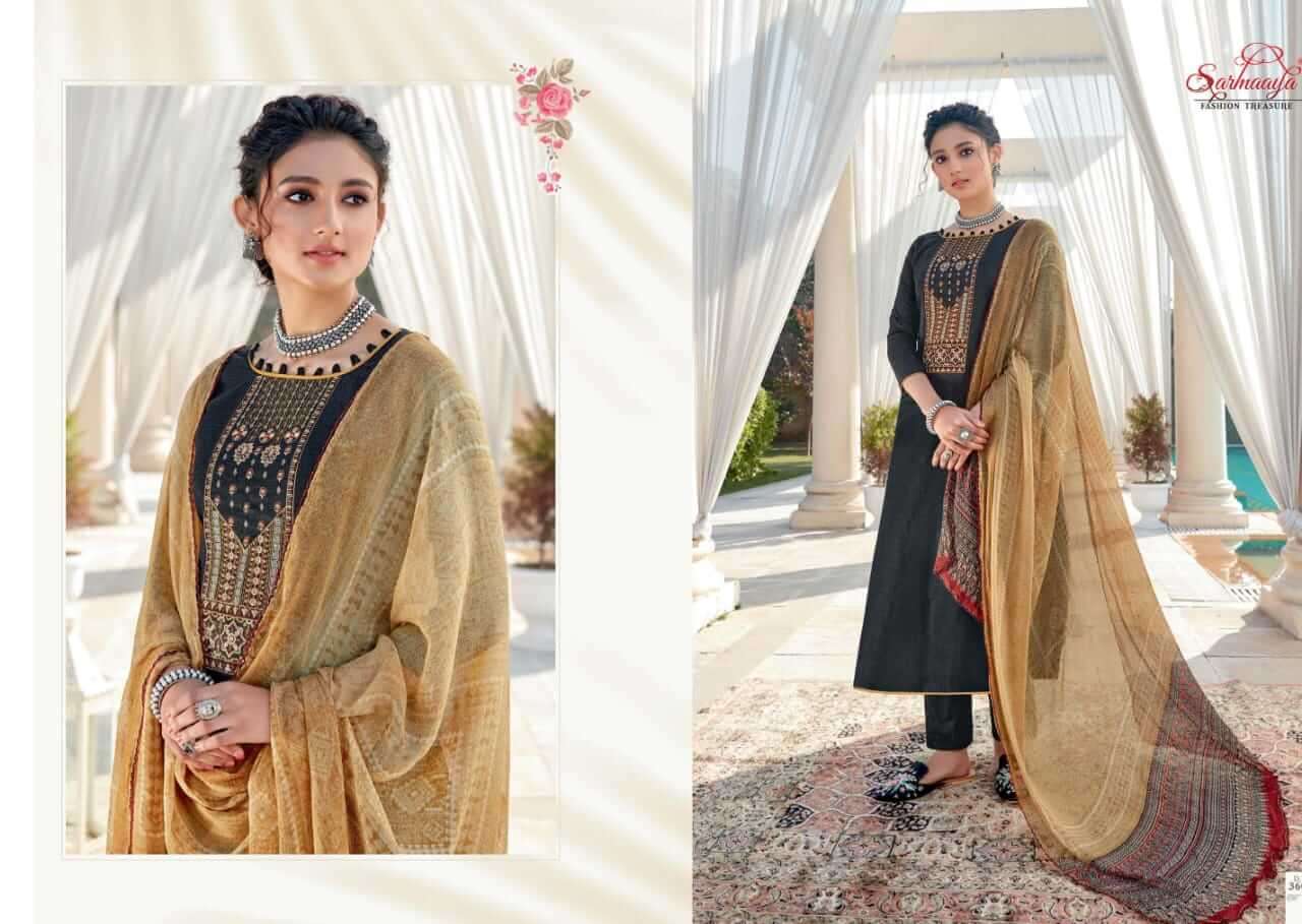 INAYAT BY SARMAAYA 36001 TO 36008 SERIES BEAUTIFUL SUITS COLORFUL STYLISH FANCY CASUAL WEAR & ETHNIC WEAR PURE JAM COTTON PRINT DRESSES AT WHOLESALE PRICE