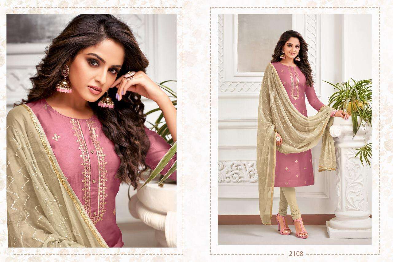 AFREEN VOL-3 BY KASMEERA 2106 TO 2111 SERIES BEAUTIFUL SUITS COLORFUL STYLISH FANCY CASUAL WEAR & ETHNIC WEAR SILK WITH EMBROIDERY DRESSES AT WHOLESALE PRICE