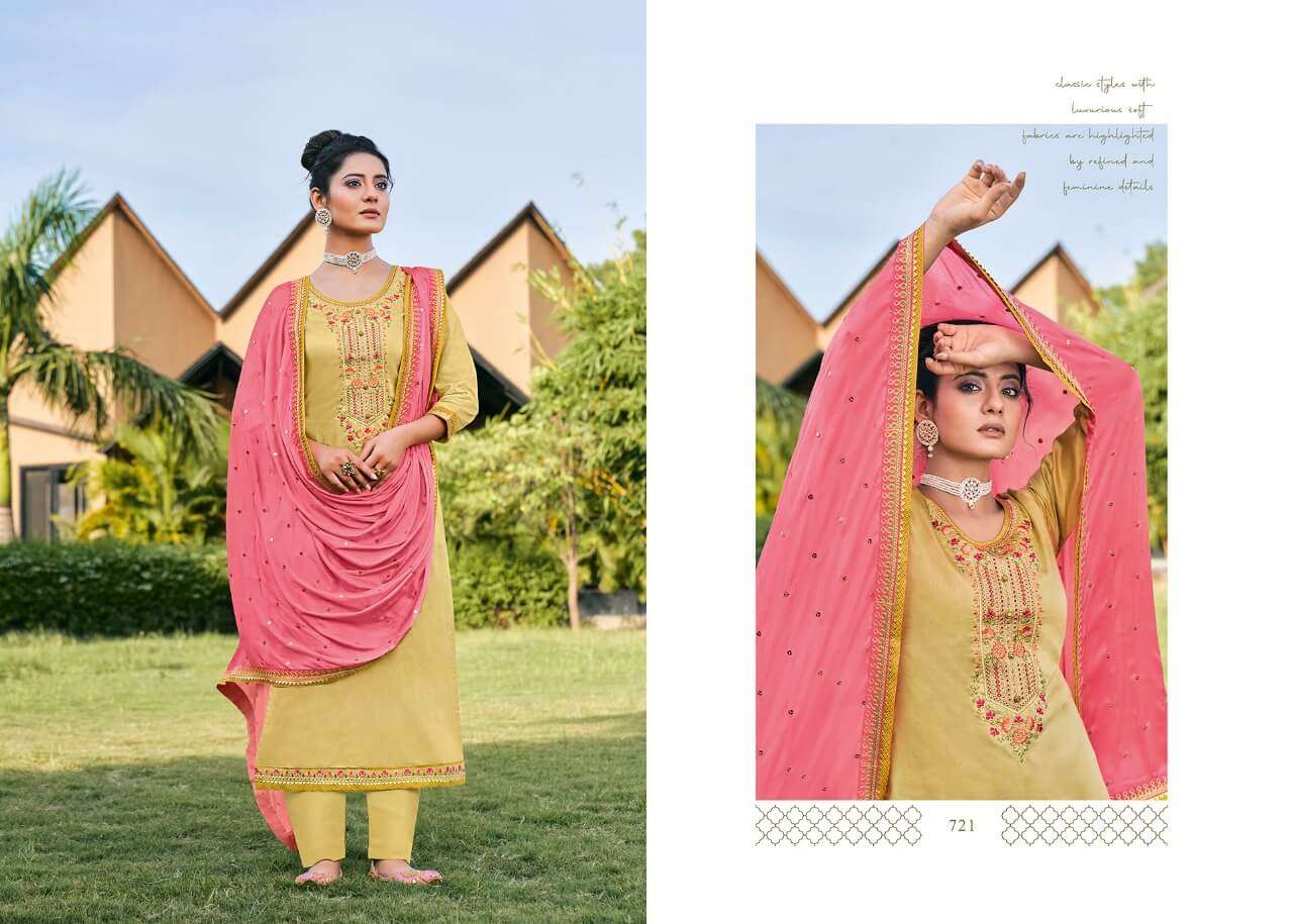 KUNDAN VOL-2 BY TRIPLE AAA 721 TO 726 SERIES DESIGNER WEDDING COLLECTION BEAUTIFUL STYLISH FANCY COLORFUL PARTY WEAR & OCCASIONAL WEAR JAM SILK WITH EMBROIDERED DRESSES AT WHOLESALE PRICE