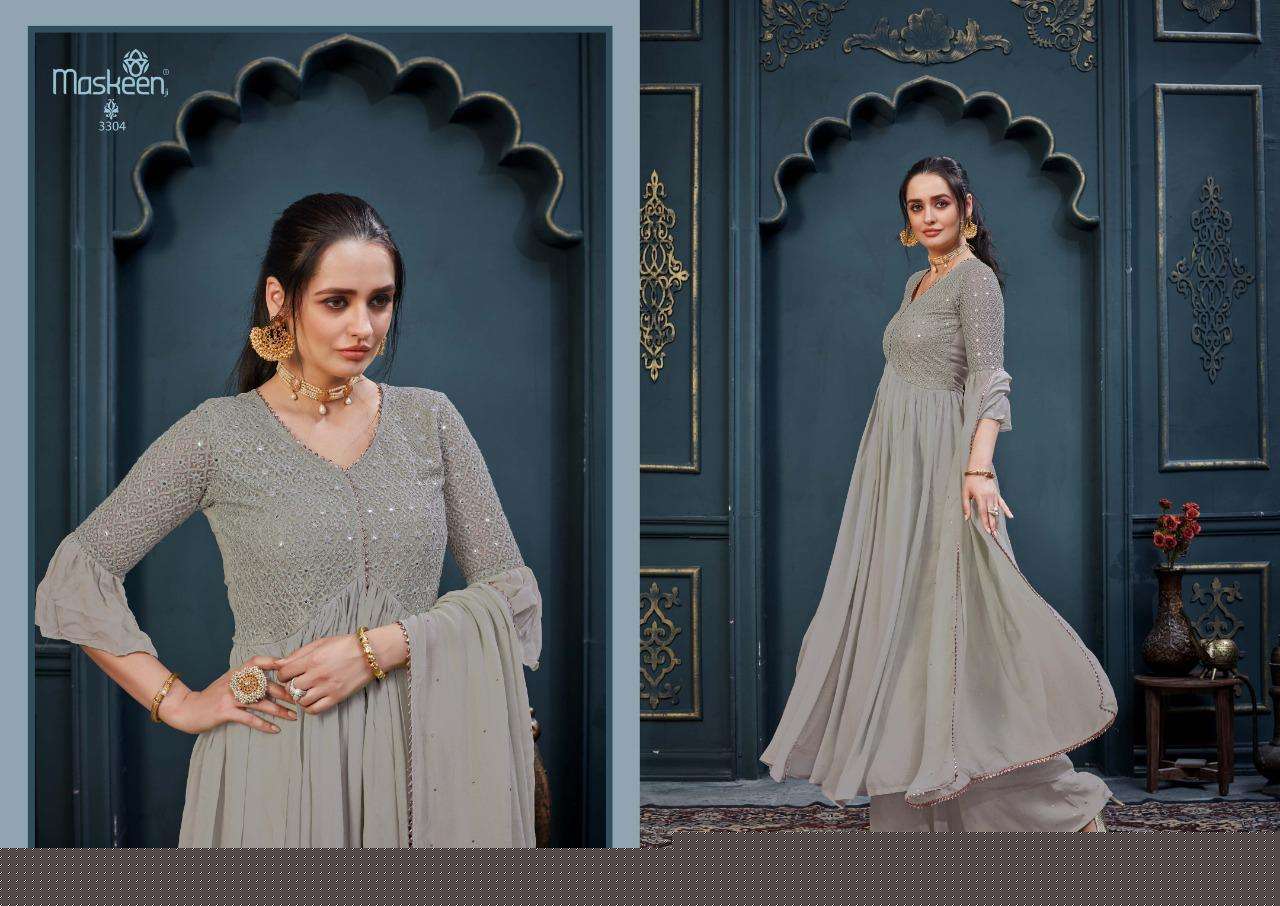 FLORIS BY MAISHA 3301 TO 3306 SERIES BEAUTIFUL STYLISH SHARARA SUITS FANCY COLORFUL CASUAL WEAR & ETHNIC WEAR & READY TO WEAR HEAVY GEORGETTE EMBROIDERED DRESSES AT WHOLESALE PRICE