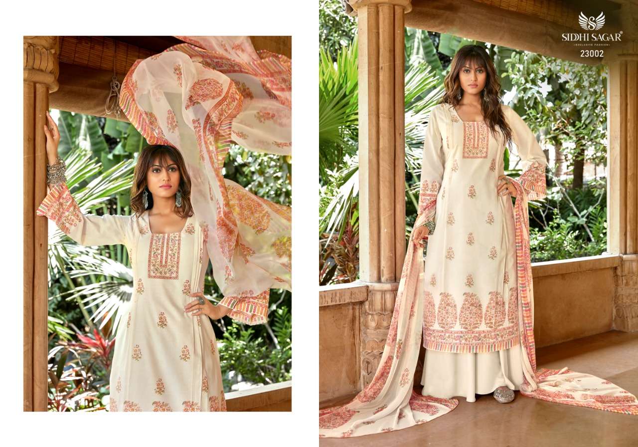 RAJKANYA BY SIDDHI SAGAR 23001 TO 23008 SERIES BEAUTIFUL SUITS COLORFUL STYLISH FANCY CASUAL WEAR & ETHNIC WEAR PURE LAWN COTTON PRINT DRESSES AT WHOLESALE PRICE