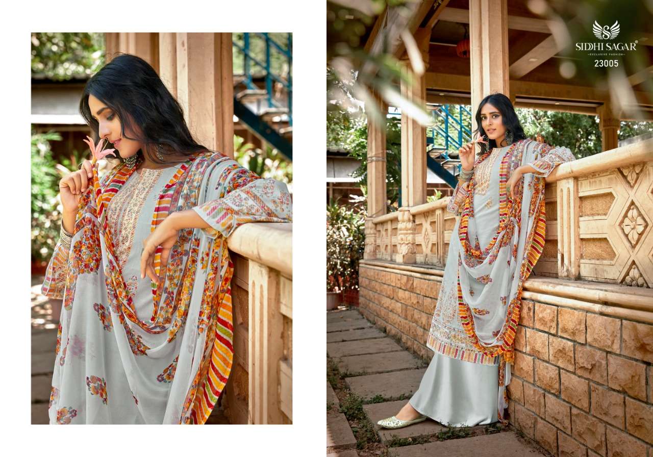 RAJKANYA BY SIDDHI SAGAR 23001 TO 23008 SERIES BEAUTIFUL SUITS COLORFUL STYLISH FANCY CASUAL WEAR & ETHNIC WEAR PURE LAWN COTTON PRINT DRESSES AT WHOLESALE PRICE