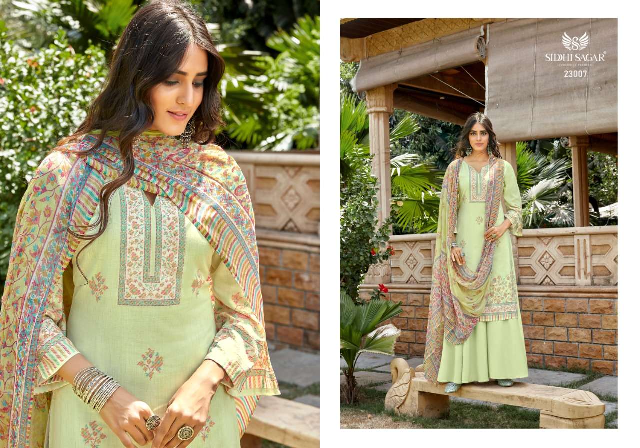RAJKANYA BY SIDDHI SAGAR 23001 TO 23008 SERIES BEAUTIFUL SUITS COLORFUL STYLISH FANCY CASUAL WEAR & ETHNIC WEAR PURE LAWN COTTON PRINT DRESSES AT WHOLESALE PRICE